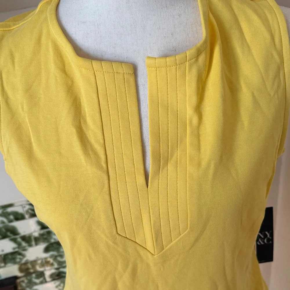 NWT New York & Company Vibrant Yellow Sheath Dress - Picture 3 of 5